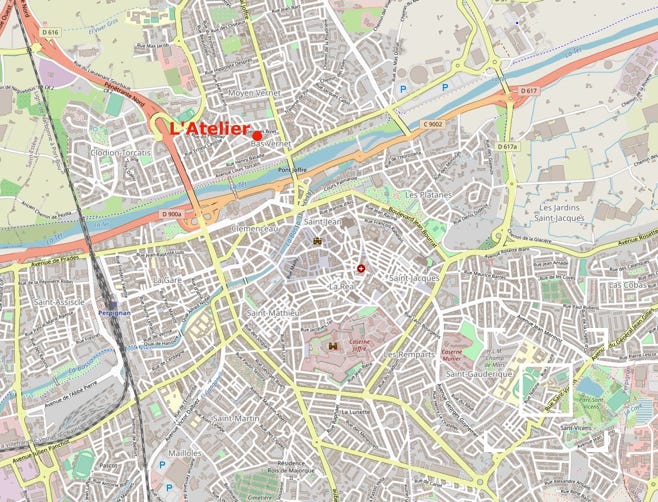 L'Atelier &agrave; Perpignan, quartier Bas-Vernet